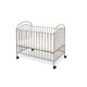 preview thumbnail 2 of 3, Grid Metal Crib with Adjustable Mattress Height and Casters, Gray