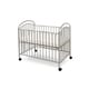 preview thumbnail 3 of 3, Grid Metal Crib with Adjustable Mattress Height and Casters, Gray