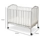 preview thumbnail 5 of 3, Industrial Grid Metal Crib with Folding Mechanism and Casters, Gray