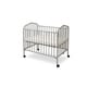 preview thumbnail 2 of 3, Industrial Grid Metal Crib with Folding Mechanism and Casters, Gray