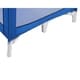 preview thumbnail 4 of 3, Fabric Covered Metal Crib Yard with Mesh Design, Blue