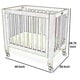 preview thumbnail 5 of 3, Slatted Foldable Wood and Metal Crib with Casters, Natural Brown