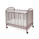 preview thumbnail 3 of 3, Grid Metal Crib with Adjustable Mattress Height and Casters,Dark Brown