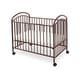 preview thumbnail 2 of 3, Grid Metal Crib with Adjustable Mattress Height and Casters,Dark Brown