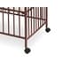 preview thumbnail 4 of 3, Grid Metal Crib with Adjustable Mattress Height and Casters,Dark Brown