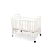 preview thumbnail 2 of 3, Grid Metal Crib with Adjustable Mattress Height and Casters, White