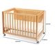 preview thumbnail 5 of 3, Modular Dual Level Slatted Crib with Acrylic Panels, Brown and Clear