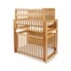 preview thumbnail 1 of 3, Modular Dual Level Slatted Crib with Acrylic Panels, Brown and Clear