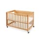 preview thumbnail 4 of 3, Modular Dual Level Slatted Crib with Acrylic Panels, Brown and Clear