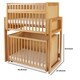 preview thumbnail 5 of 3, Modular Dual Level Slatted Crib with Caster Support, Brown and Clear