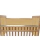 preview thumbnail 3 of 3, Modular Dual Level Slatted Crib with Caster Support, Brown and Clear