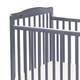 preview thumbnail 4 of 3, Slatted Foldable Pocket Wooden Crib with Casters Support, Gray