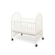 preview thumbnail 2 of 3, Slatted Metal Crib with Casters and Arched End Panel, White and Black