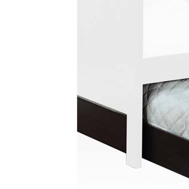 Wooden Twin Size Trundle Bed with Caster Wheels, Black