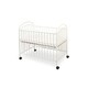 preview thumbnail 2 of 3, Grid Metal Mini Crib with Adjustable Mattress Height and Casters,White