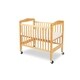 preview thumbnail 3 of 3, Slatted Wooden Crib with Casters and Acrylic Inserts, Brown and Clear