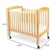 preview thumbnail 5 of 3, Slatted Wooden Crib with Casters and Acrylic Inserts, Brown and Clear