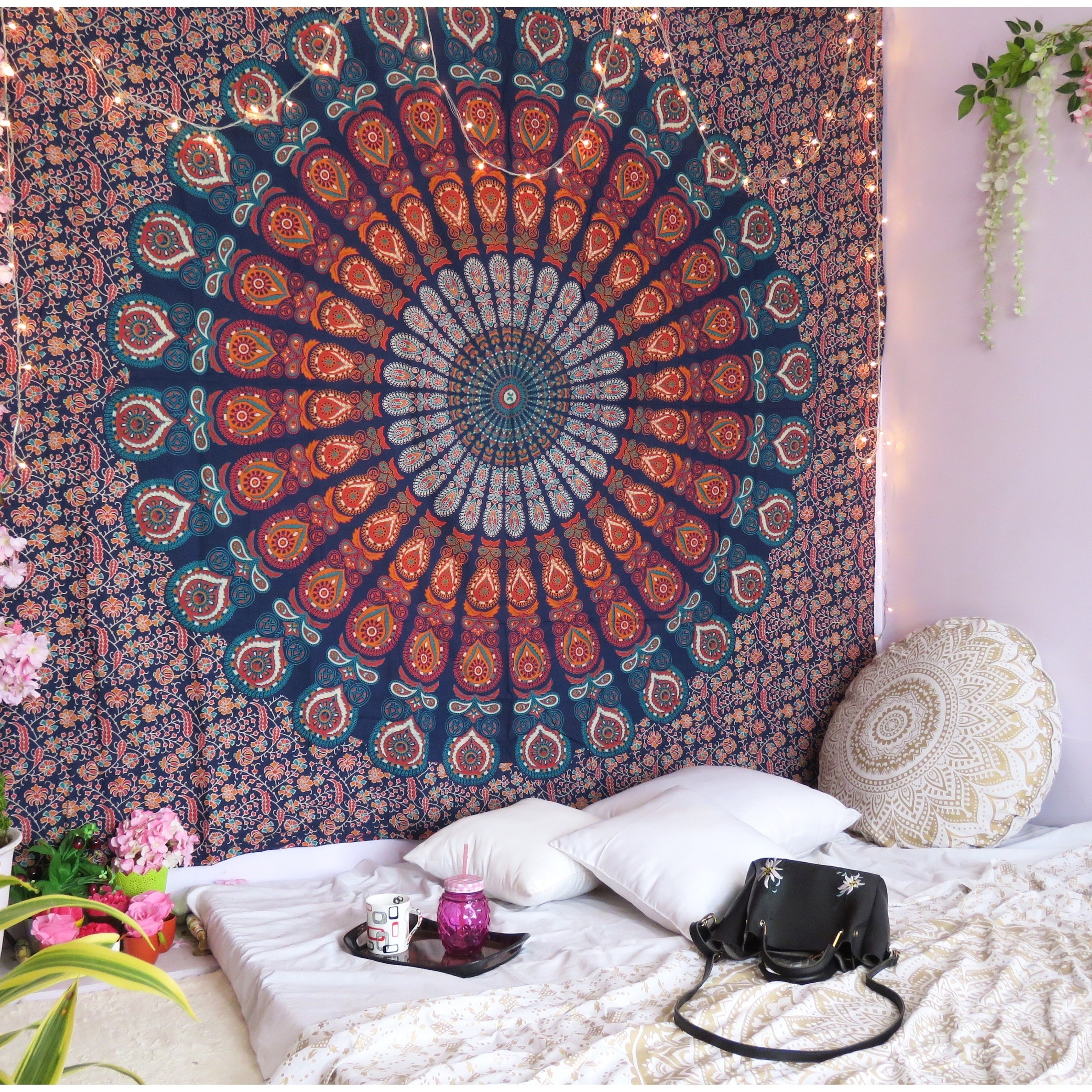 Scenery Tapestry Psychedlic Hippie Wall Hanging Blanket Art Home Bedspread Decor 