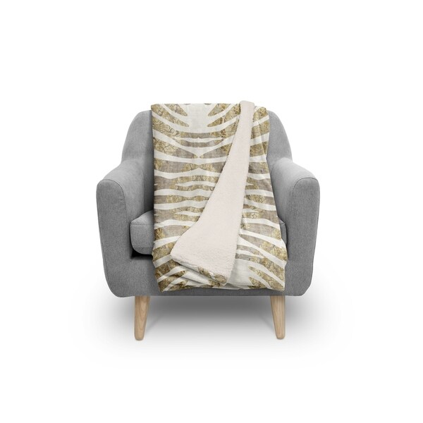 ZEBRA GOLD Sherpa Comforter By Kavka Designs. Opens flyout.