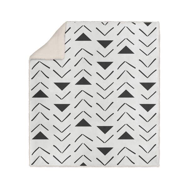 Shop Mud Cloth Vector Cream And Black Sherpa Comforter By Kavka