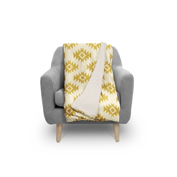 THIRD EYE KILIM GOLD Sherpa Comforter By Kavka Designs. Opens flyout.