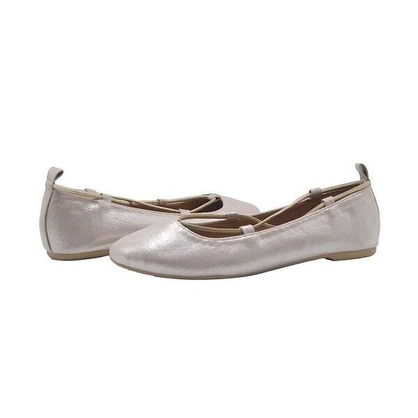 ladies gold flat shoes