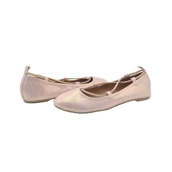 ladies gold flat shoes