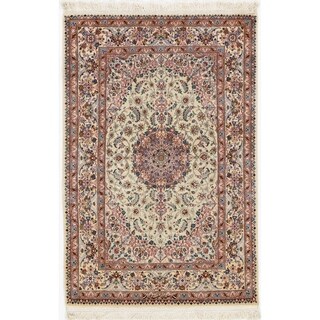 Pasargad Dc Ivory Persian Isfahan Silk & Wool - 3'9