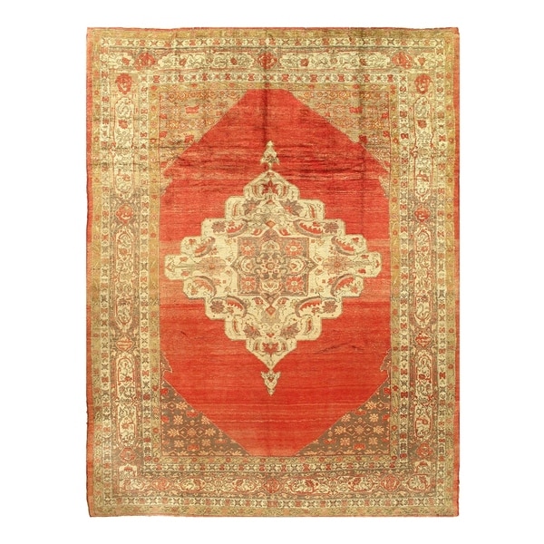 Pasargad DC Rust Original Antique Turkish Oushak - 9'6'' x 12'6