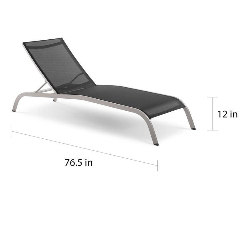 Havenside Home Wendu Outdoor Patio Mesh Chaise Lounge (Set of 2)