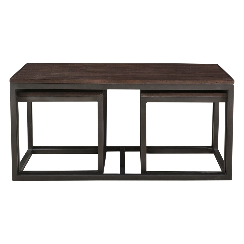 Overstock Clare Nesting 3 Piece Coffee Table Set - 18 H x 39 L x 19 W