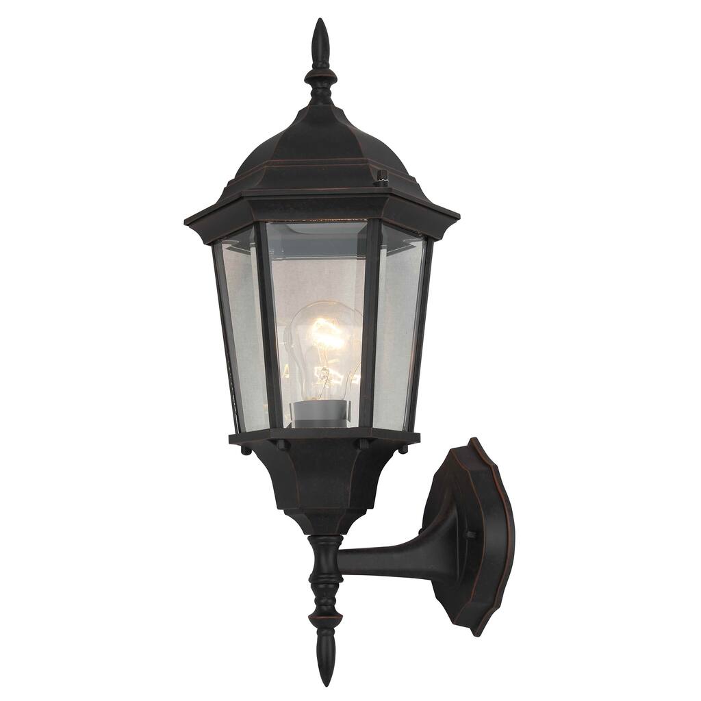 1 Light Outdoor Wall Lantern in Oil Rubbed Bronze - N/A