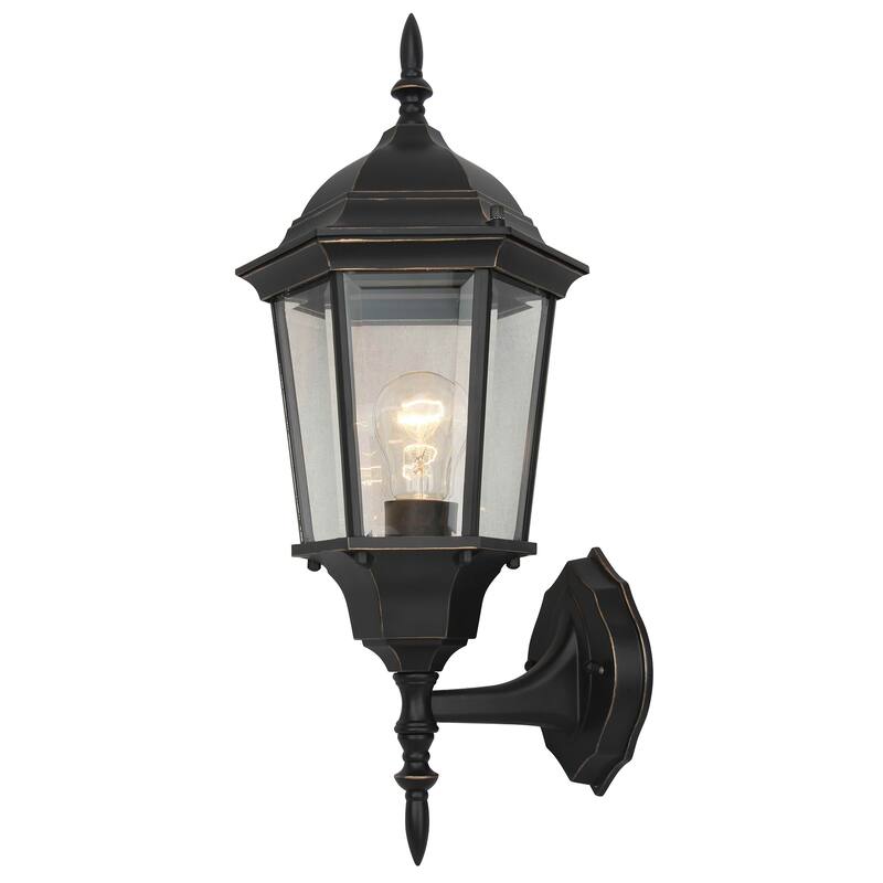 1 Light Outdoor Wall Lantern in Imperial Black - N/A