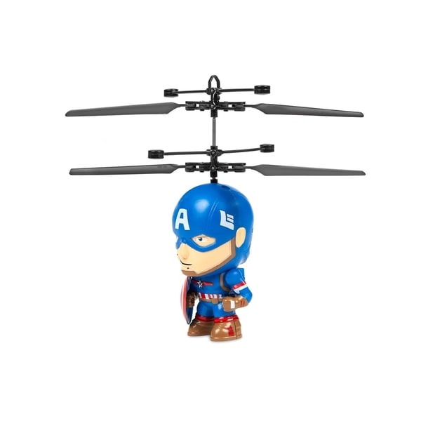 marvel 3.5 inch captain america flying figure infrared ufo big head helicopter