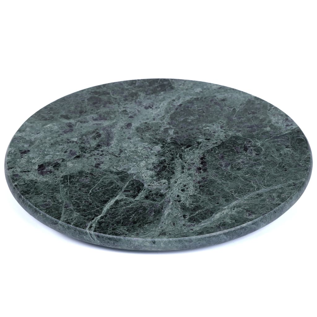 Creative Home Green Marble 12" Round Serving Board, Cheese Dessert Cake Serving Platter