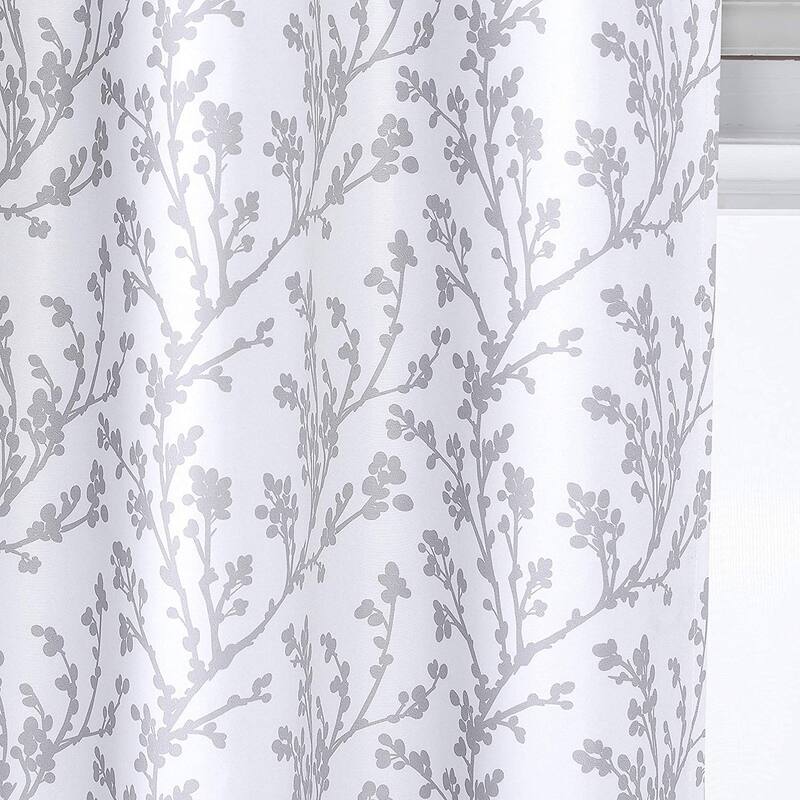 DriftAway Sarah Floral Tree Branch Pattern Blackout Window Curtain Valance - 52'' width x 18'' length - 52'' width x 18'' length