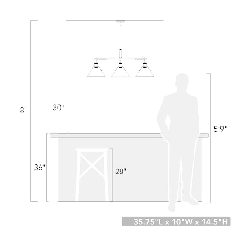 Carbon Loft Sawalha Linear Pendant