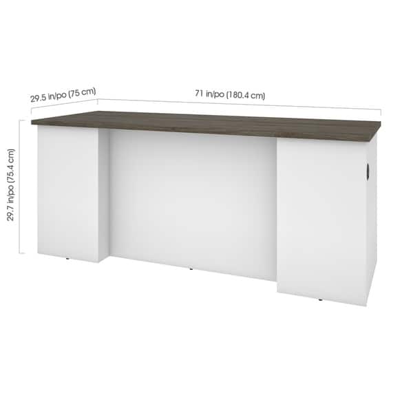 dimension image slide 1 of 2, Bestar Norma Desk Shell