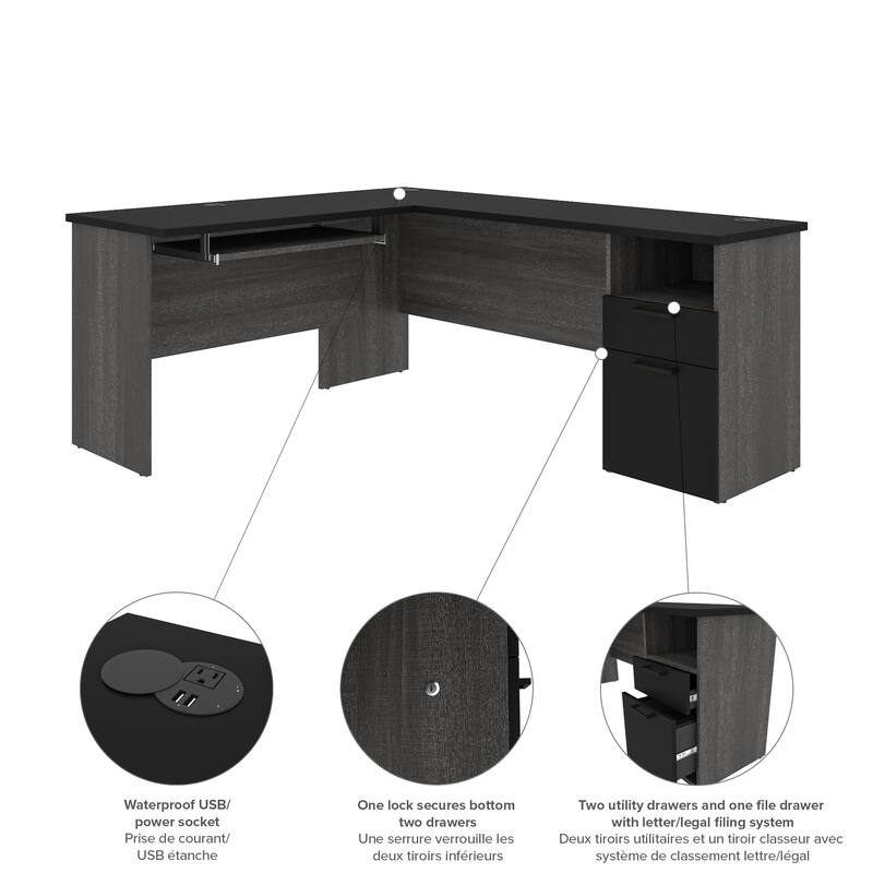 Bestar Norma L-shaped Desk