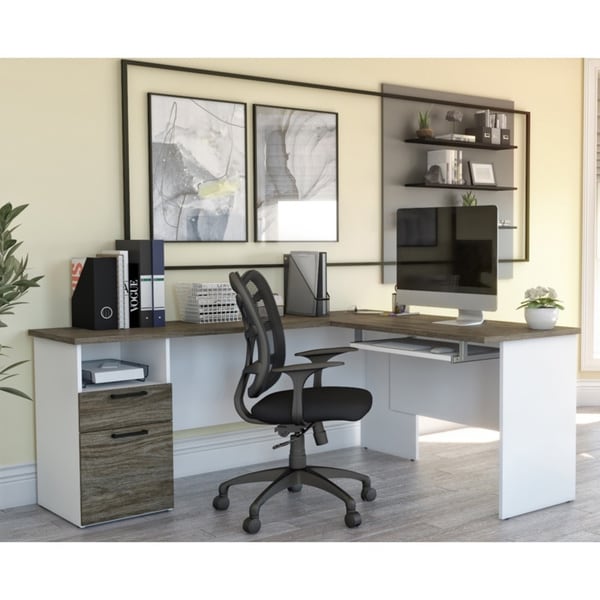 Bestar l deals shaped computer desk