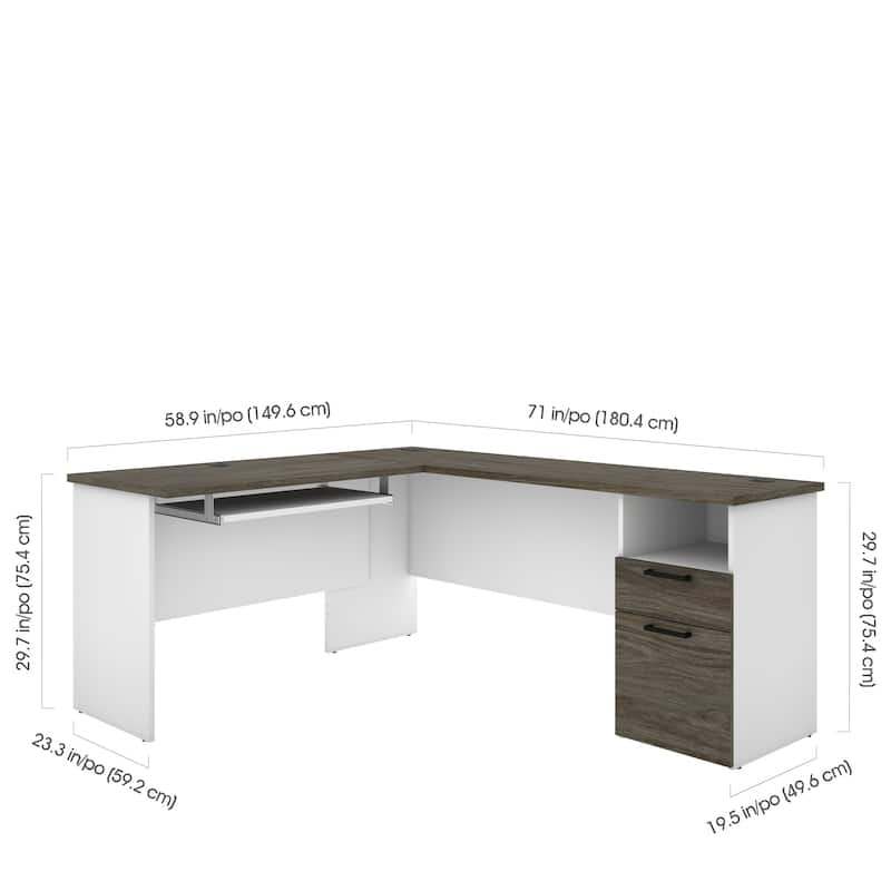 Bestar Norma L-shaped Desk