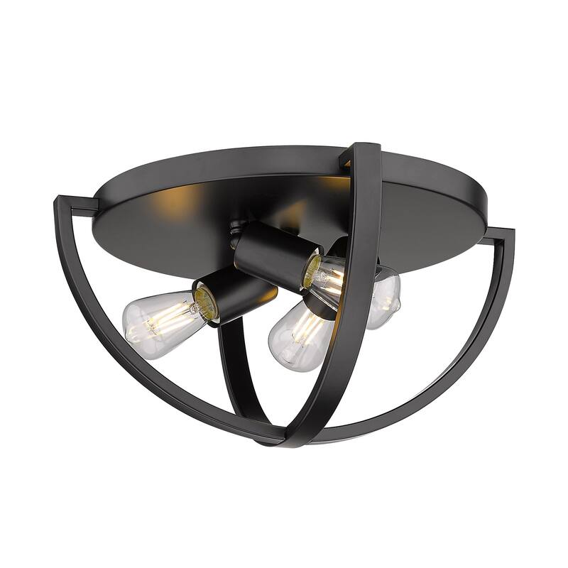 Colson 15-inch Industrial Chic Flush Mount