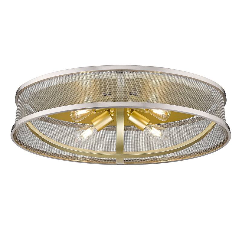 Colson 15-inch Industrial Chic Flush Mount
