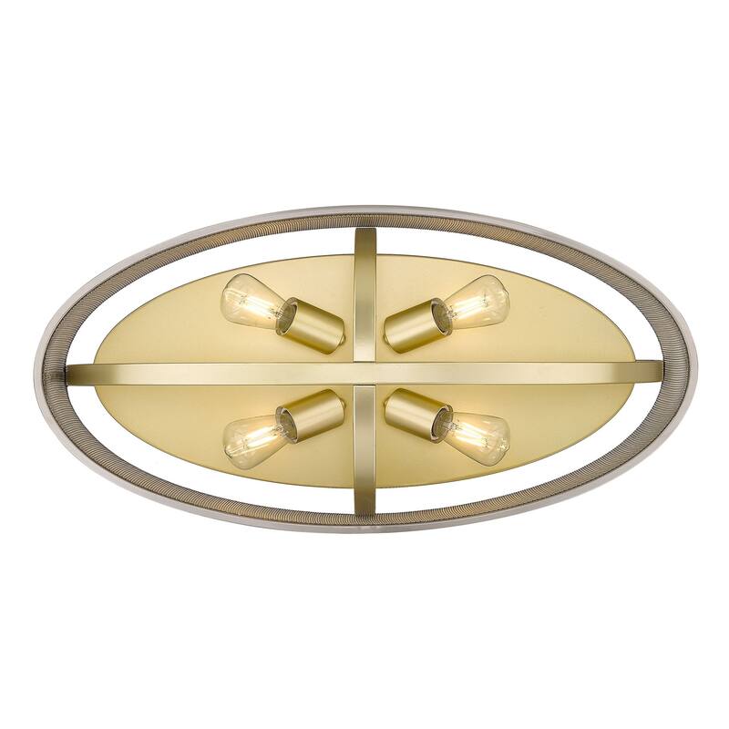 Colson 15-inch Industrial Chic Flush Mount