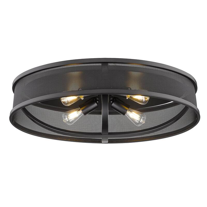 Colson 15-inch Industrial Chic Flush Mount