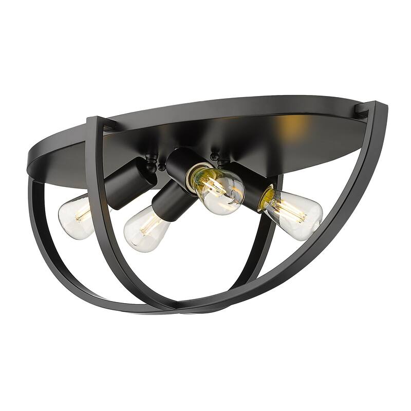 Colson 15-inch Industrial Chic Flush Mount