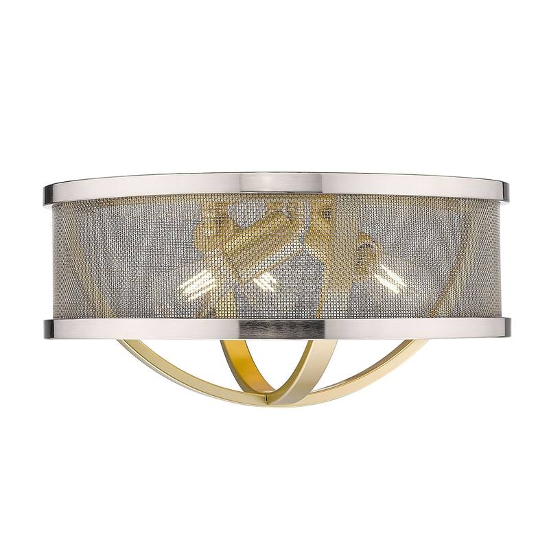 Colson 15-inch Industrial Chic Flush Mount