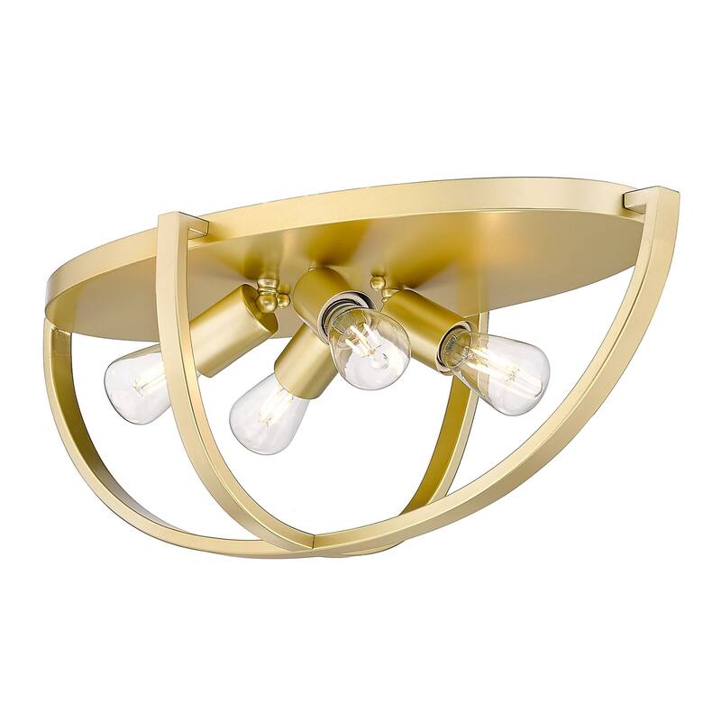 Colson 15-inch Industrial Chic Flush Mount
