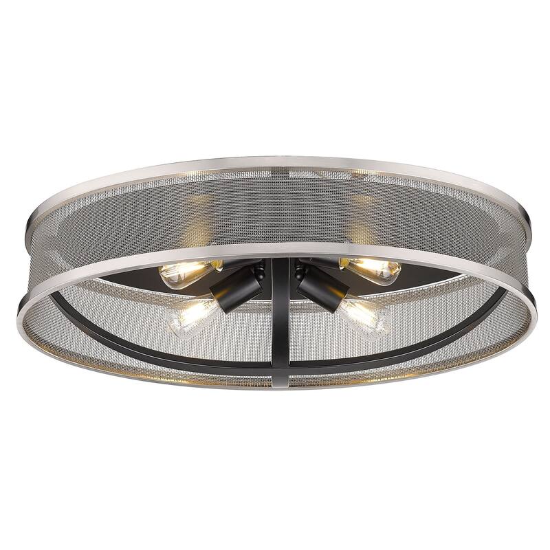 Colson 15-inch Industrial Chic Flush Mount