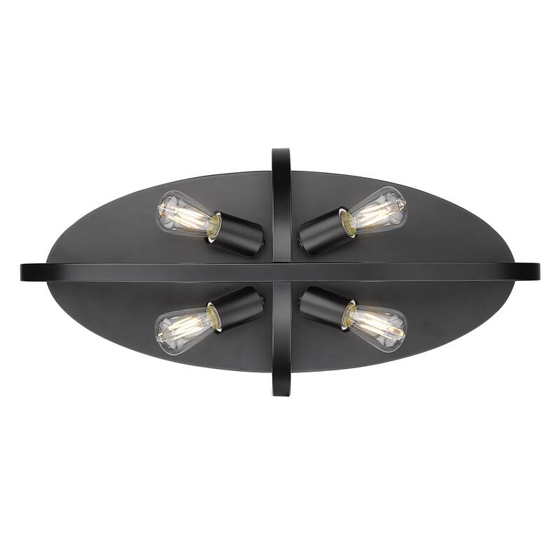 Colson 15-inch Industrial Chic Flush Mount
